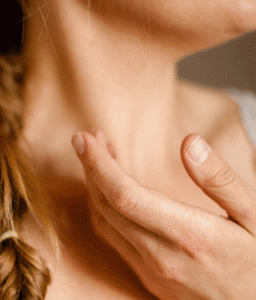 Position von Schilddrüsenerkrankungen im Halsbereich.